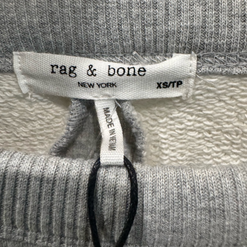 rag & bone Vintage Terry Cropped Sweatshirt Womens XS Heather Grey $195 - Picture 9 of 13